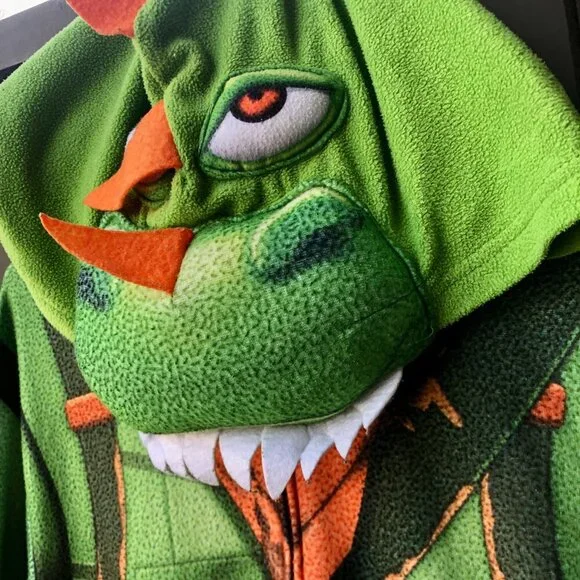 🎮 Fortnite Rex Dino Onesie Costume Adult Small Pajamas Cosplay Hoodie Epic Game - Picture 5 of 8